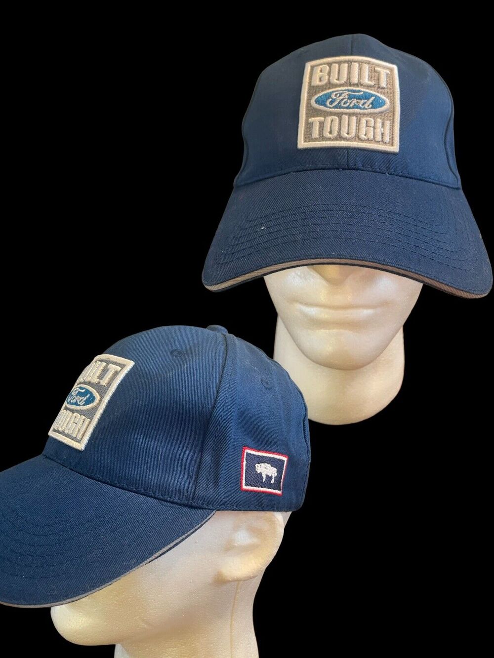 Built Ford Tough Hat Cap Buffalo Flag Patch Logo Strapback Baseball